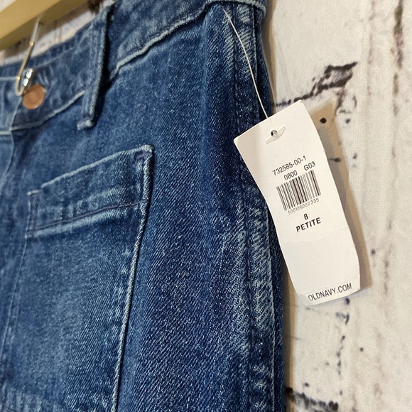 Old Navy Extra High-Waisted Trouser Wide-Leg Jeans Size 8 Petite - Picture 6 of 7